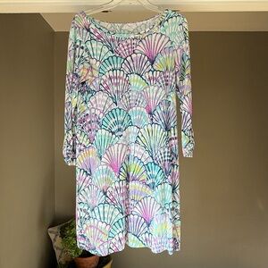 Lilly Pulitzer Women's Linden Serene Blue Oh Shello Dress Size Small
